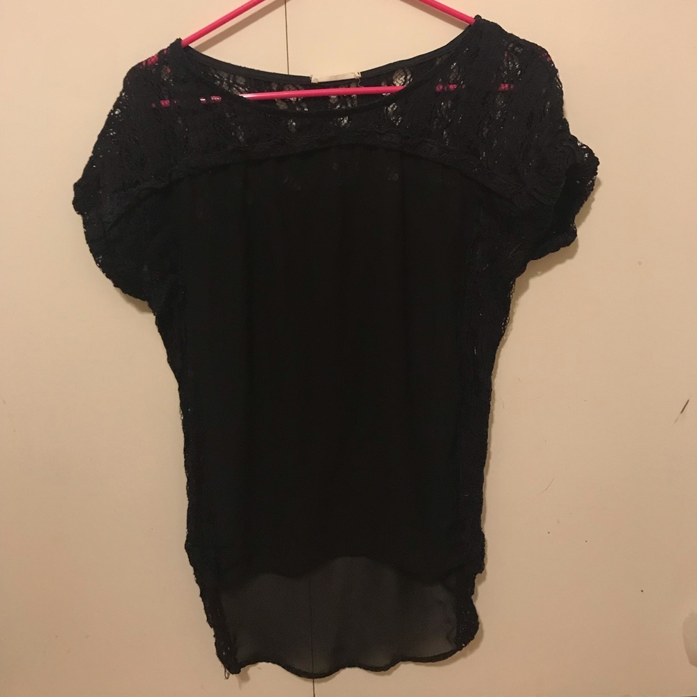 Lush Black Lace Top